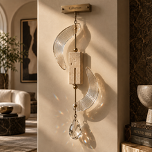 Calvessas™ Lunaris Crystal Arc Hanging Sculpture
