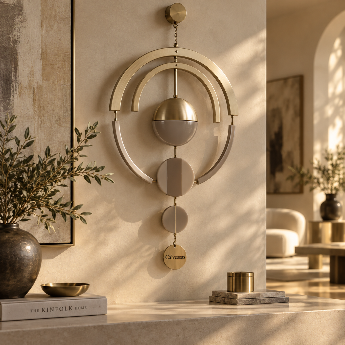 Calvessas™ Aurelia Orbit Arc Hanging Sculpture