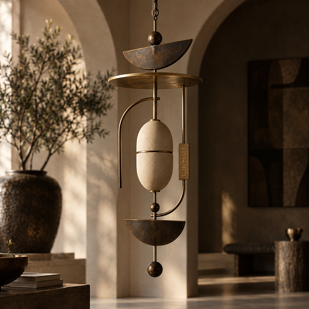 Calvessas™ Solenne Arc Hanging Sculpture