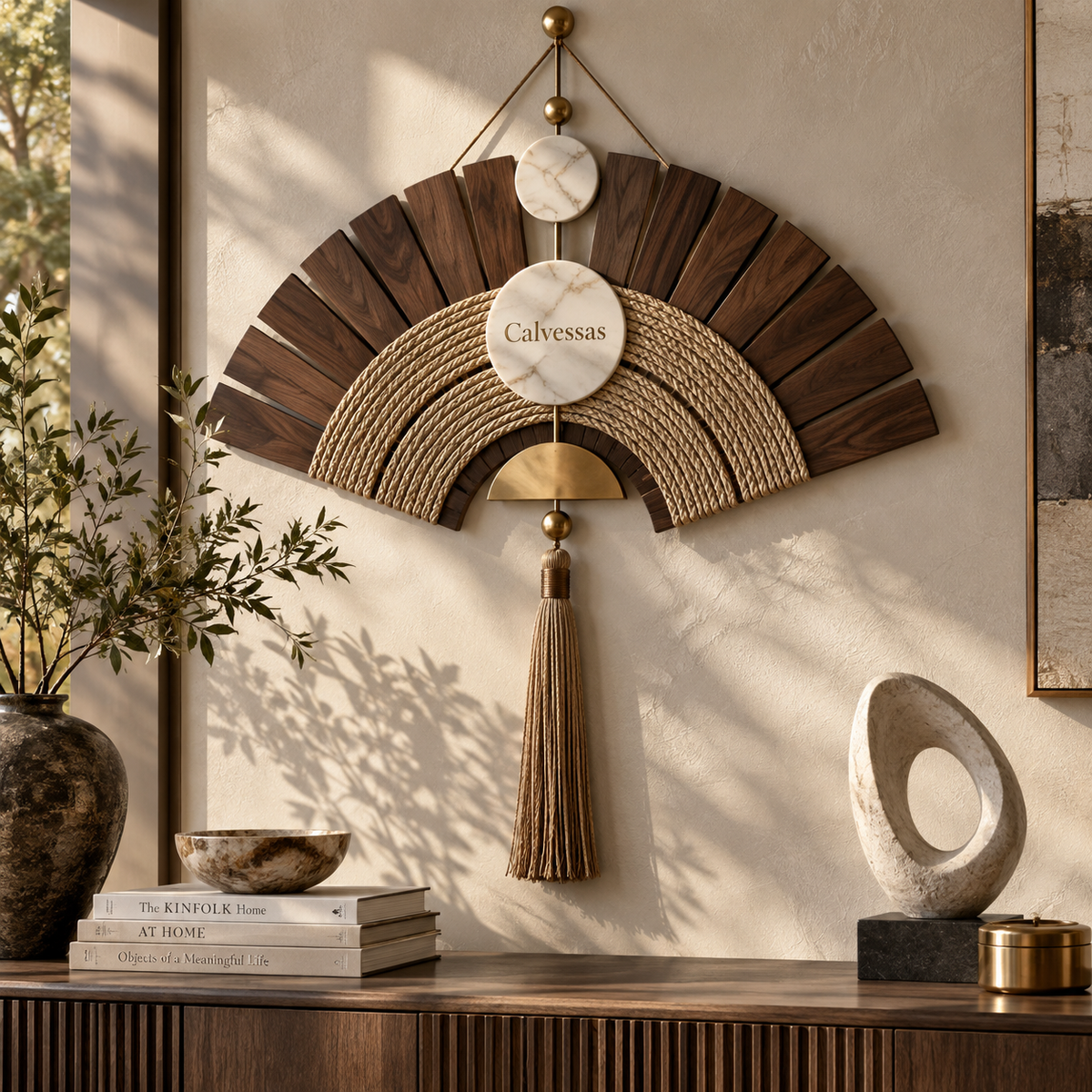 Calvessas™ Serenna Woven Fan Wall Sculpture