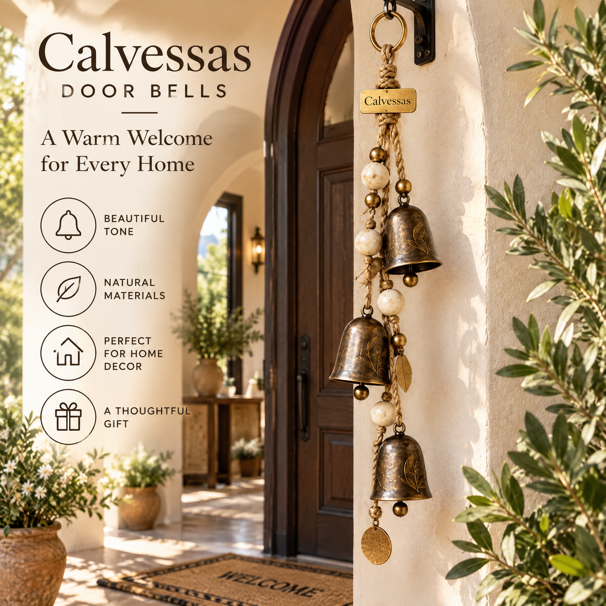 Calvessas™ Bellora Brass Chime Hanging Ornament