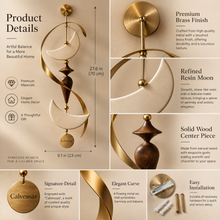 Calvessas™ LunaArc Crescent Sculptural Wall Hanging