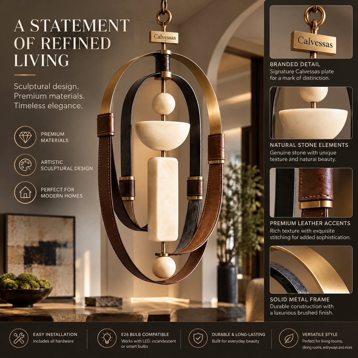 Calvessas™ Aurelia Orbit Hanging Sculpture
