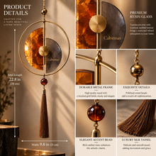 Calvessas™ Solara Halo Amber Tassel Hanging Accent