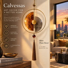 Calvessas™ Solara Halo Amber Tassel Hanging Accent