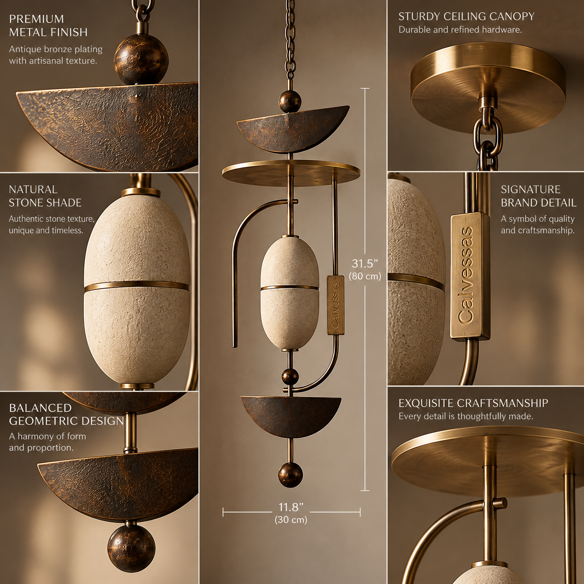 Calvessas™ Solenne Arc Hanging Sculpture